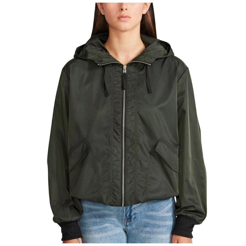BB Dakota Green Windbreaker Anorak Hoodie Size XL